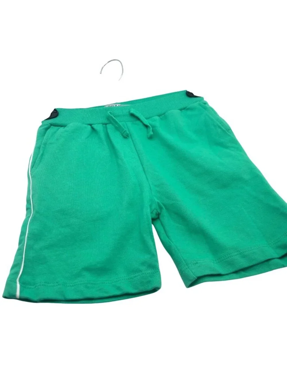 Free Planet Boys Green Drawstring Pure Cotton Shorts, Sz. 4T